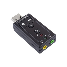 Звуковые карты Звуковая USB карта SC-02 sound card 7.1 Чорний