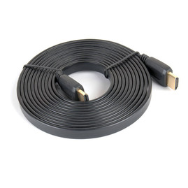 Архив Кабель HDMI вилка - HDMI вилка плоский, v1.3, длина 5м/10м, позолоченные разъёмы (GC 1438-5) Чорний