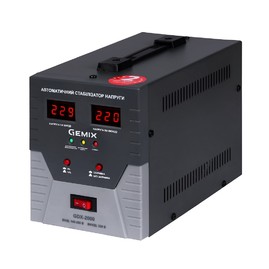 Стабилизаторы напряжения Стабилизатор напряжения Gemix GDX-2000 Чорний