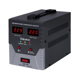 Стабилизаторы напряжения Стабилизатор напряжения Gemix GDX-500 Чорний