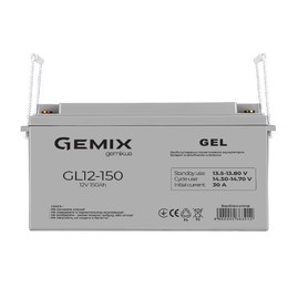 Аккумуляторные батареи Аккумуляторная батарея Gemix GL12-150 Серый