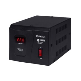 Стабилизаторы напряжения Стабилизатор напряжения Gemix GX-1001D Чорний