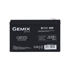 Аккумуляторные батареи Аккумуляторная батарея Gemix GB1212 Чорний