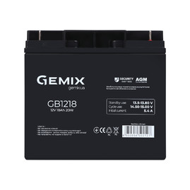 Аккумуляторные батареи Аккумуляторная батарея Gemix GB1218 Чорний