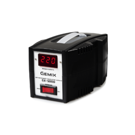 Стабилизаторы напряжения Стабилизатор напряжения Gemix GX-500D Чорний