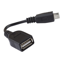  Кабель OTG USB A-мама/ micro B-папа 5Р, 0.1м, черный. GC 1651 Чорний